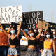 Protesters gather to march on June 04, 2020 in Merrick, New York.